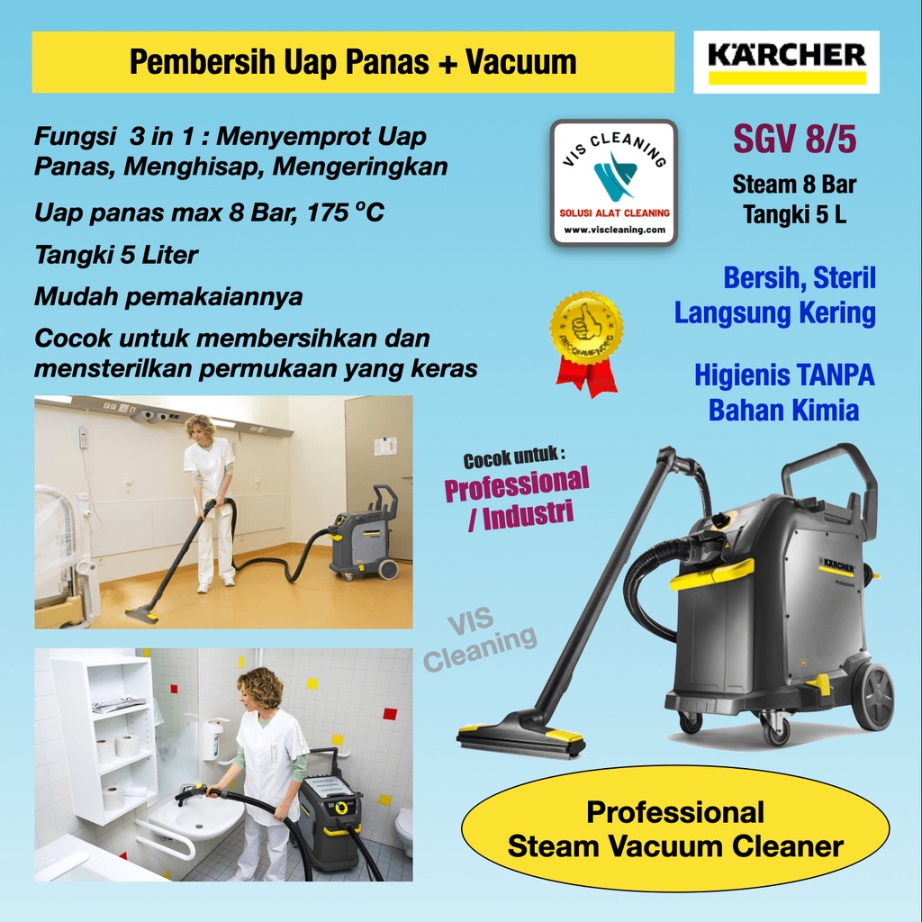 Steam Vacuum Cleaner Karcher SGV 8/5 ( Pembersih Uap Panas + Vacuum )