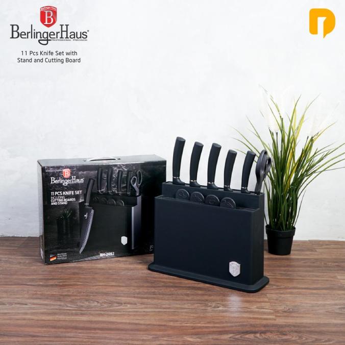 

Pisau Set Berlinger Haus 11 Pcs Knife Set With Stand And Cutting Board Grosiranxixi