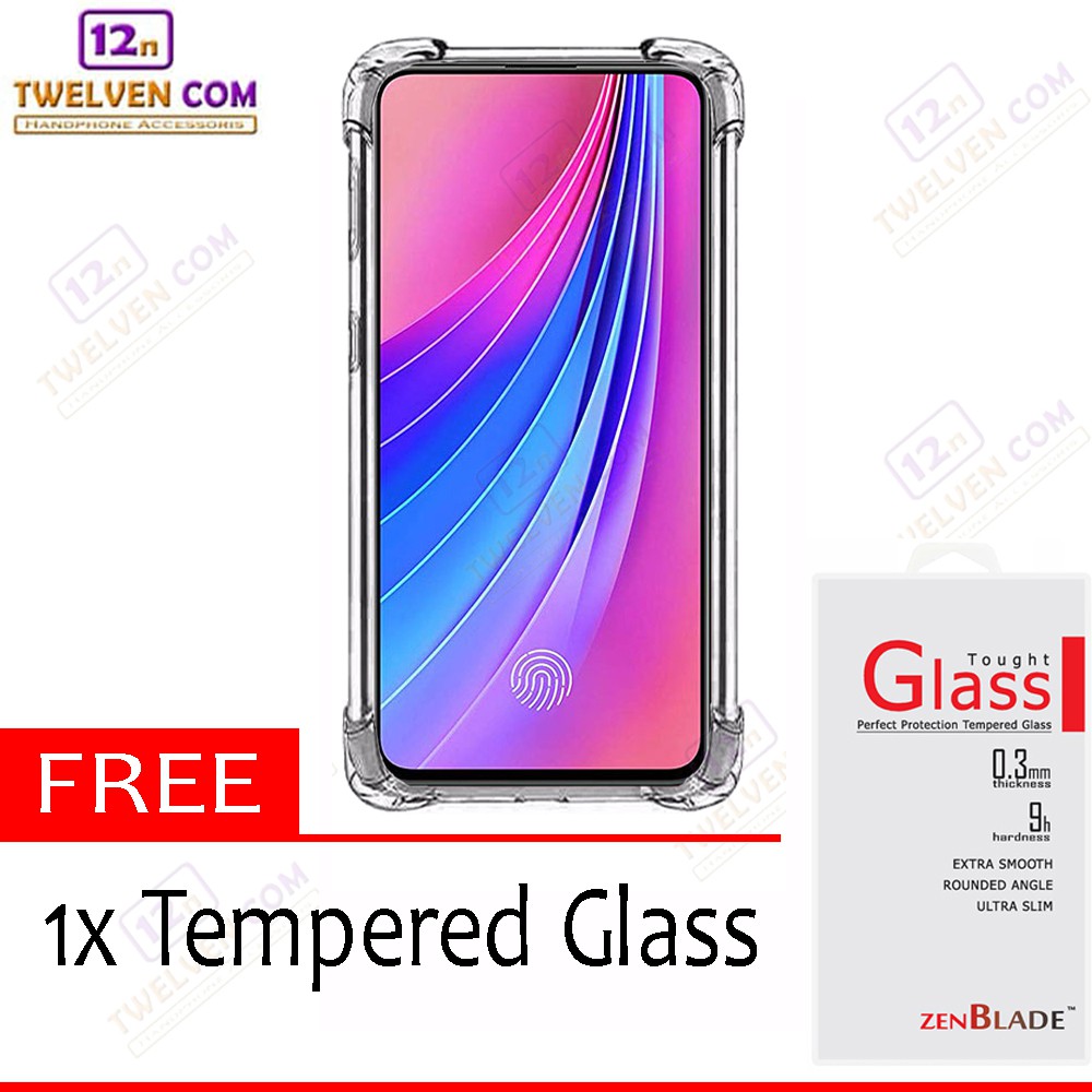 Case Anti Shock Anti Crack Softcase Vivo V15 Pro - Free Tempered Glass