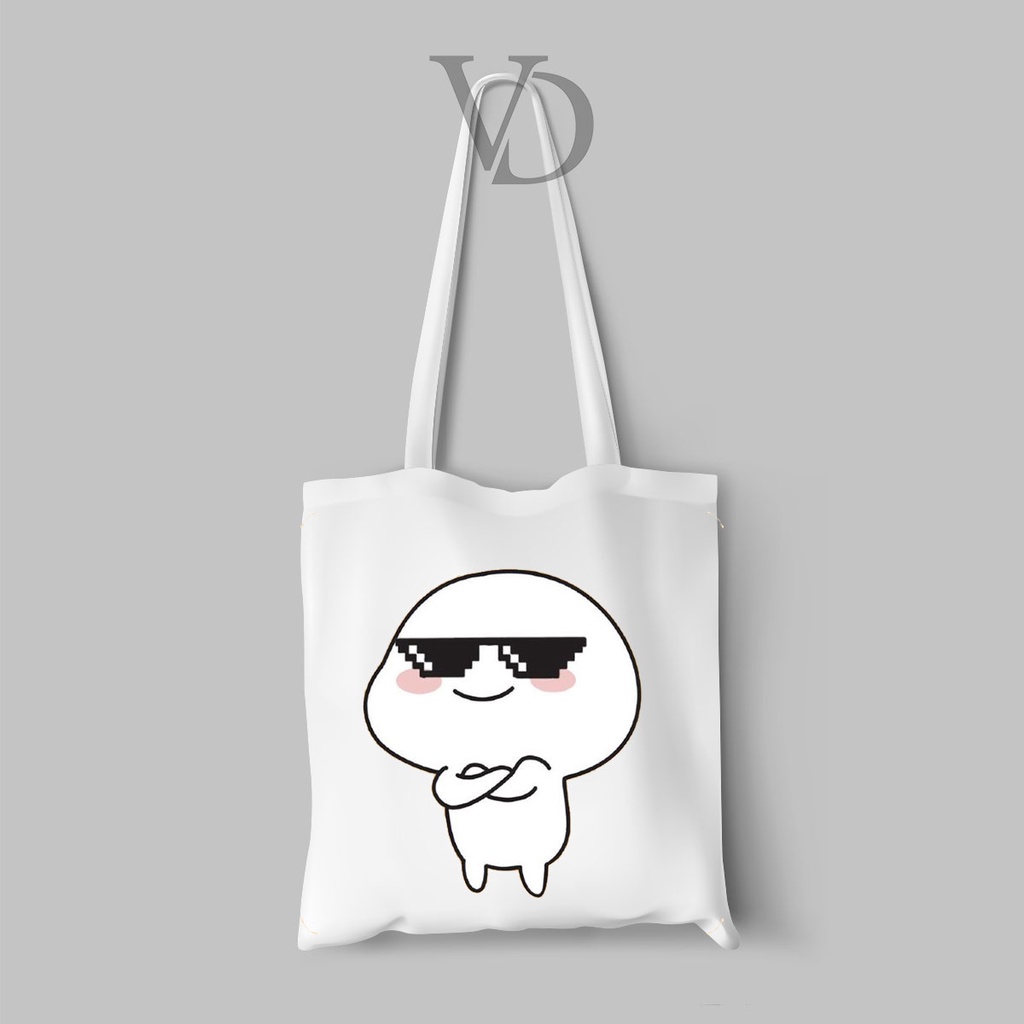 Tote Bag Kanvas / totebag canvas - Pentol Cartoon / pentol sticker lucu