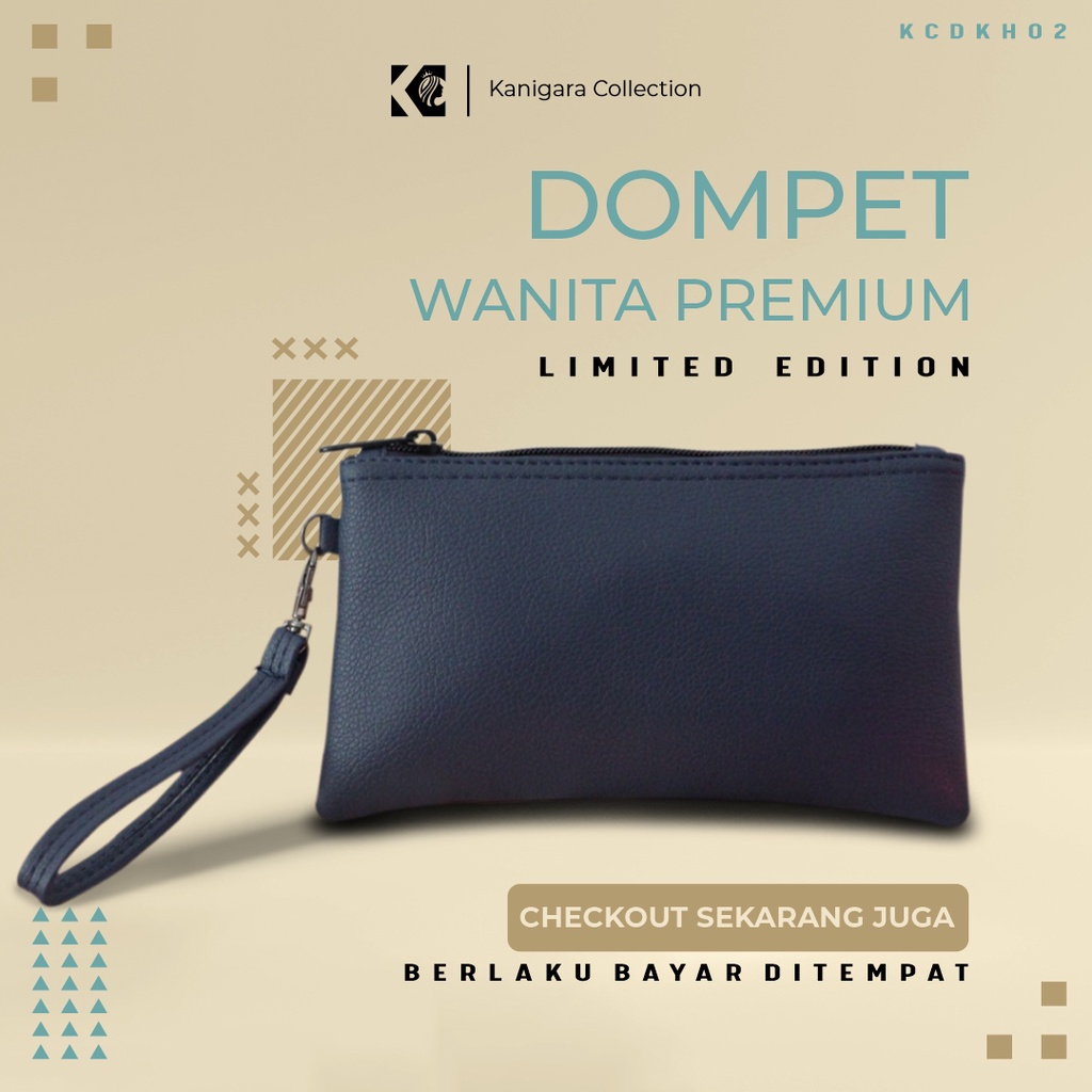 Dompet Donpet Fompet Pouch Koin Serbaguna Wanita Cewek Multifungsi Kartu Uang Simple Polos KCDKH02