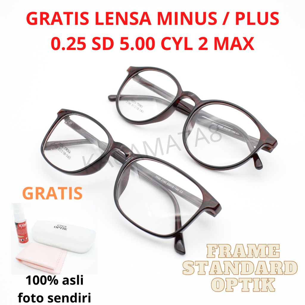 frame kacamata standard optik plus minus plus progresif bluechromic potochromic