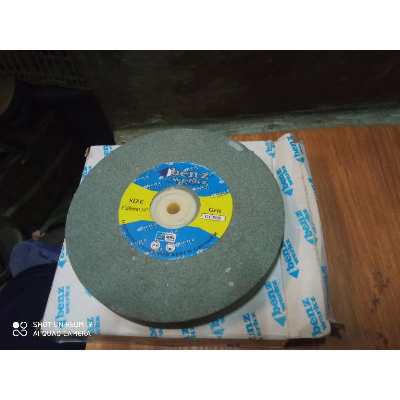 DLN | Batu gerinda duduk Batu akik batu poles hijau BENZ 6 inch grit 80 best quality