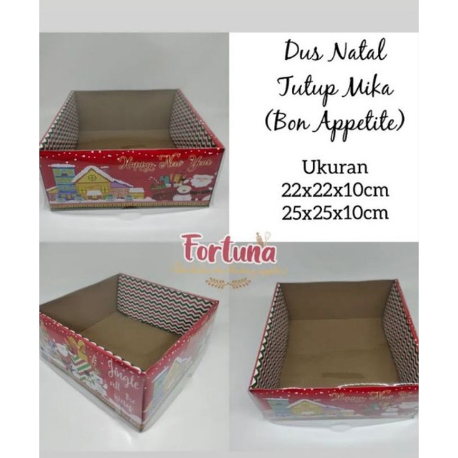 

Dus natal tutup mika (bon appetite) uk 22&25(1pcs)