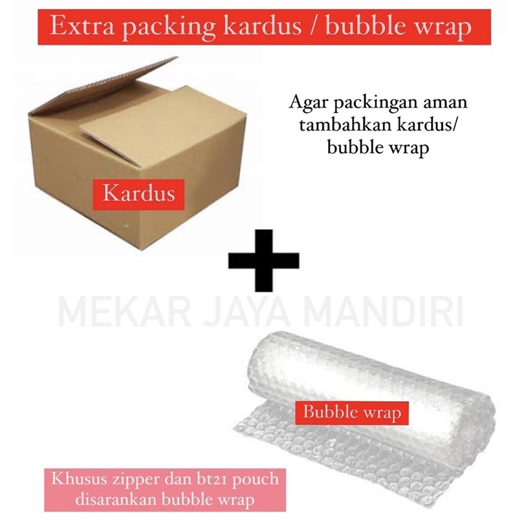 EXTRA packing Kardus / Bubble Wrap agar paket lebih aman