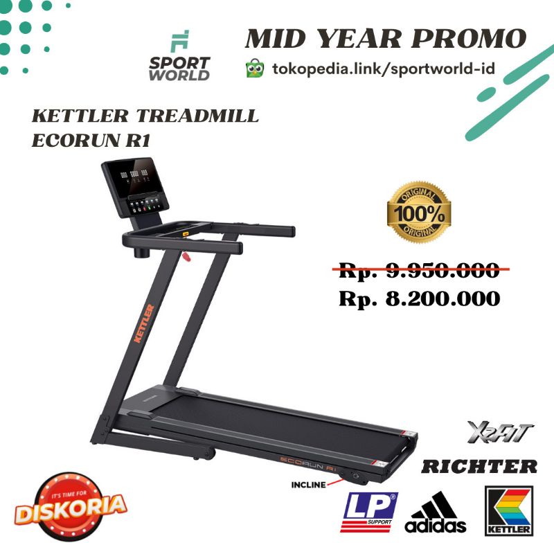 Jual KETTLER TREADMILL ECORUN R1 Shopee Indonesia