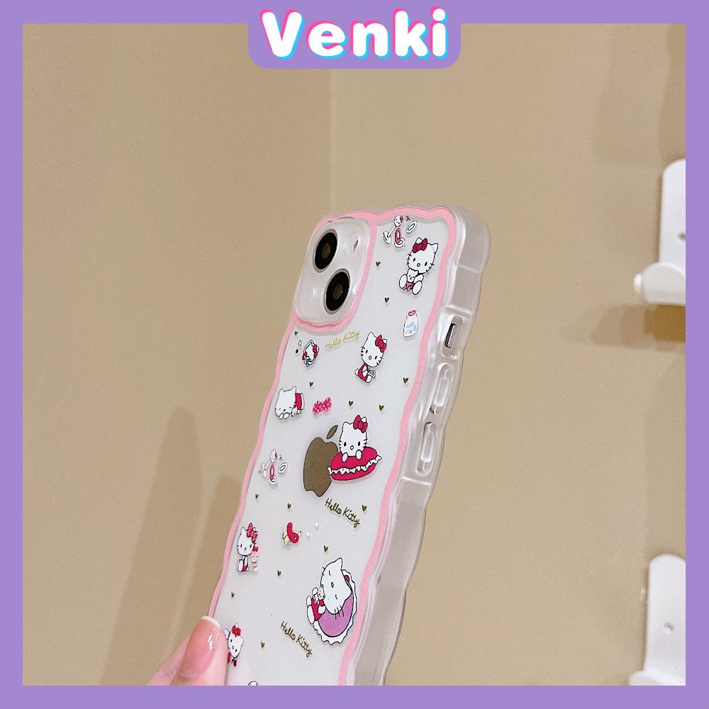 iPhone Case Silicone Soft Case Clear Case Wave Shockproof Camera Cover Protection Pink Cartoon Cute Compatible For iPhone 13 Pro Max iPhone 12 Pro Max iPhone 11 iPhone 7 Plus