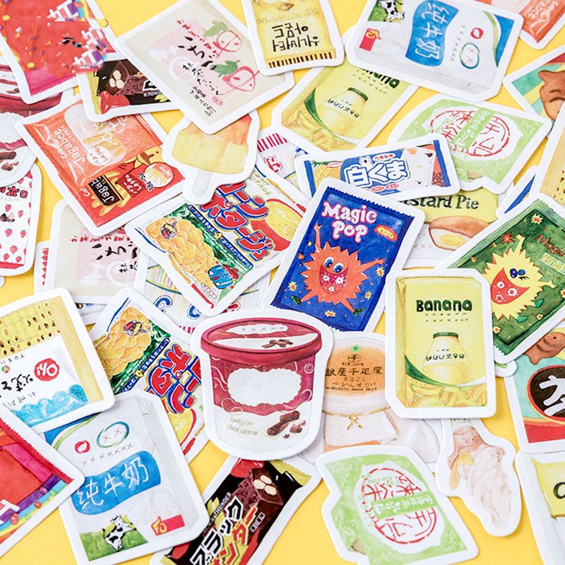 

Stiker Scrapbook 46 pcs Motif Snack Jepang