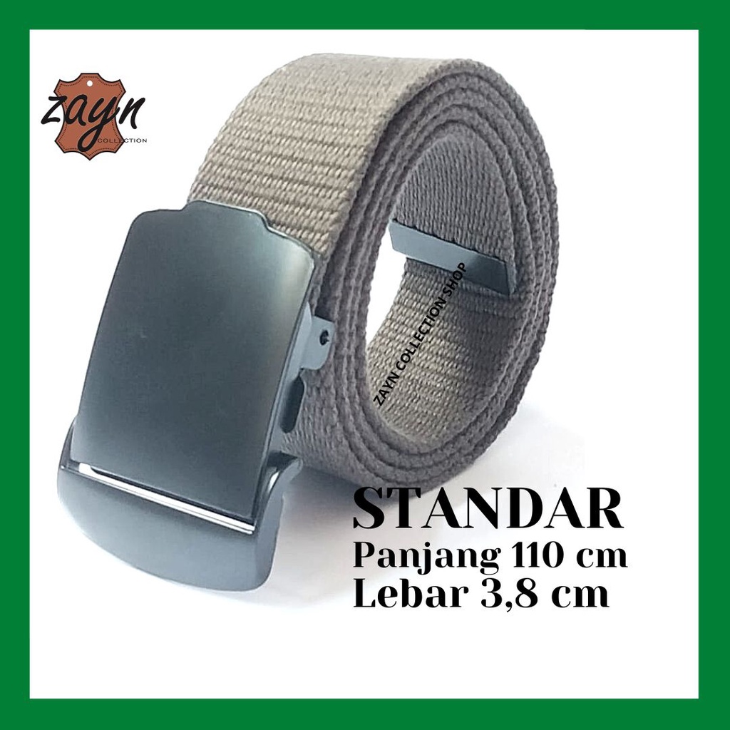 Ikat Pinggang Pria Bahan Katun Nylon Kanvas Tactical Gesper Cowok Nilon Taktikal Canvas Ukuran Panjang Bigsize Jumbo