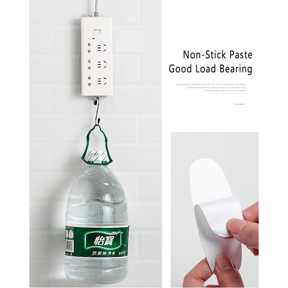 Rak Gantungan Hook Wall Hanger Organizer Adhesive 10.3x4cm - TC23 - White