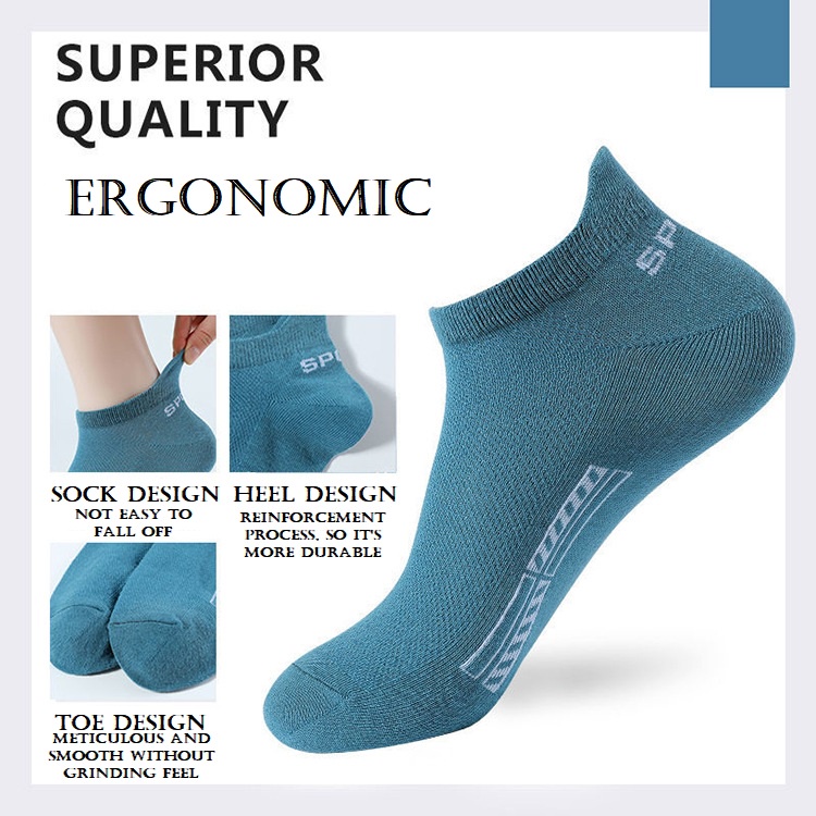 Kaos Kaki Original SPORTS SPORT Kaus Kaki Pendek Semata Kaki Sock Anti Bakteri Bisnis Kasual Socks