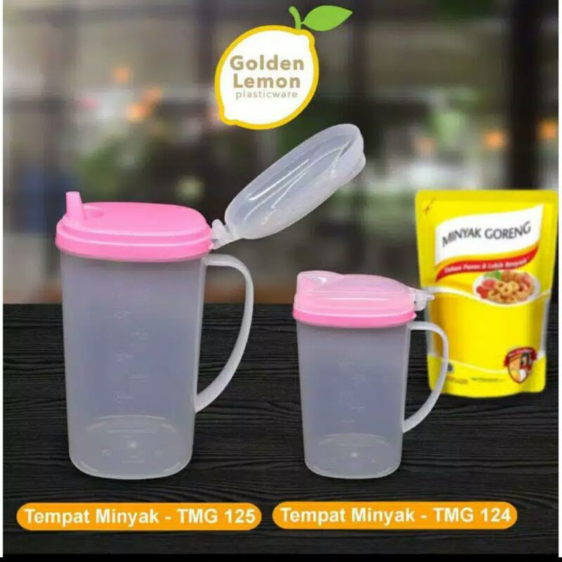 Tempat minyak goreng pink 2 liter 2000 ml TMG 125 golden lemon tmg-124 1 liter