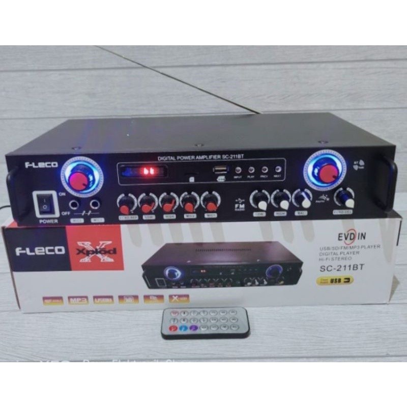 COD Amplifier Fleco SC-211BT - Power Ampli Fleco SC-211BT-Ampli Bluetooth//Ampli Karaoke SC-211BT