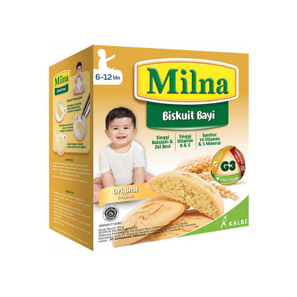 Milna Biskuit Bayi 6m+ 130g (Tersedia varian rasa)