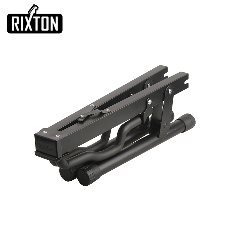 Rixton Lipat Lantai Gitar Stand Holder Portabel Lipat Ringan Floor Stand