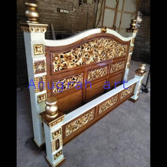 Tempat tidur rahwana jati dipan rahwana jati I dipan minimalis dipan jati ukiran