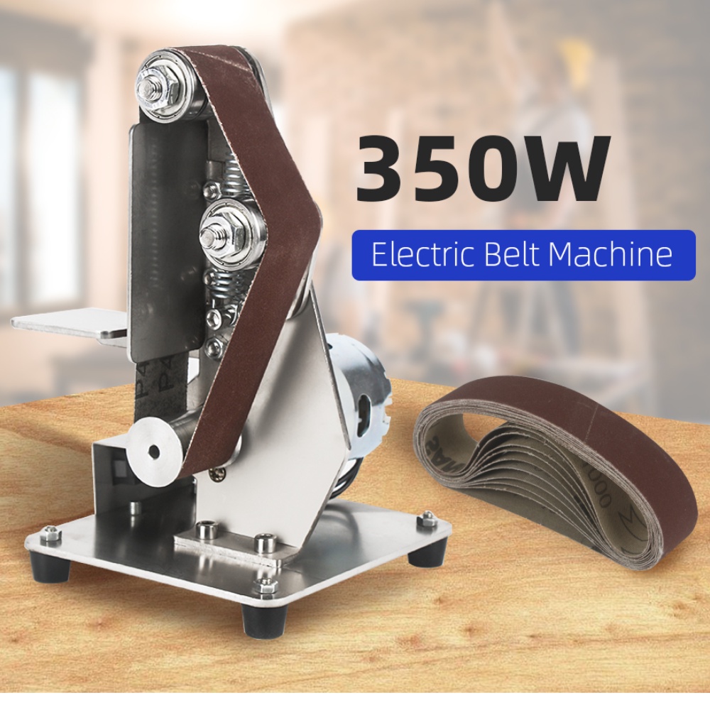 Desktop Grinder Mini Electric Belt Sander DIY Polishing Machine Mesin Amplas Genggam Alat DIY