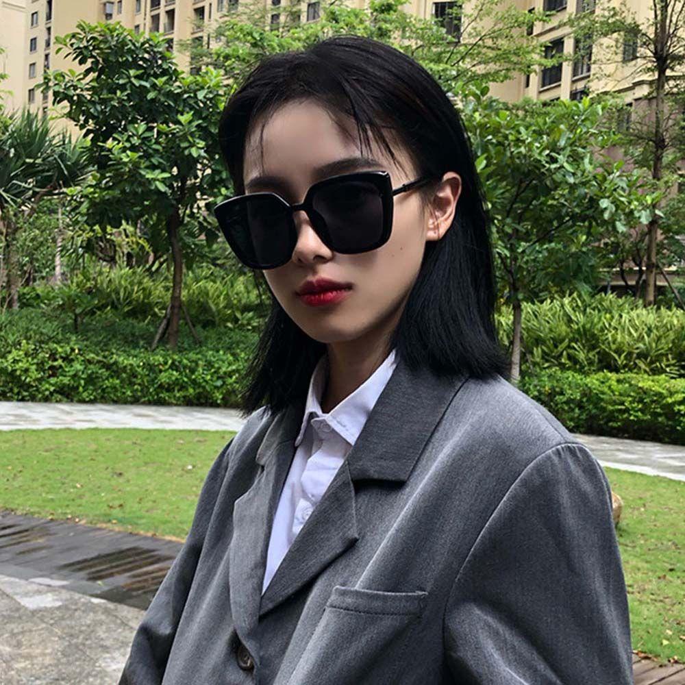 MXBEAUTY Kacamata Wanita Merek Desainer Fashion Lensa Pink Trendi Hitam Kacamata Matahari Cat Eye Sunglasses