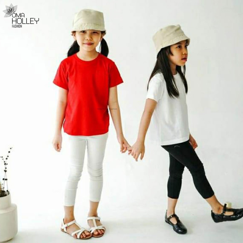 (COD) OH Fashion Kaos Polos Anak 2-8 Tahun Bahan Cotton #1029 / #1033