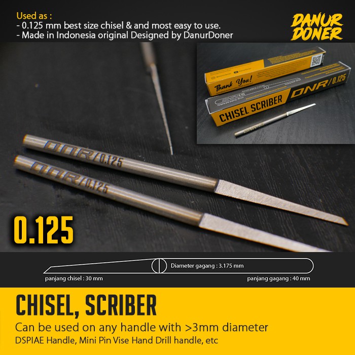 CHISEL 0.125 Scriber Gundam Panel line scribing tool