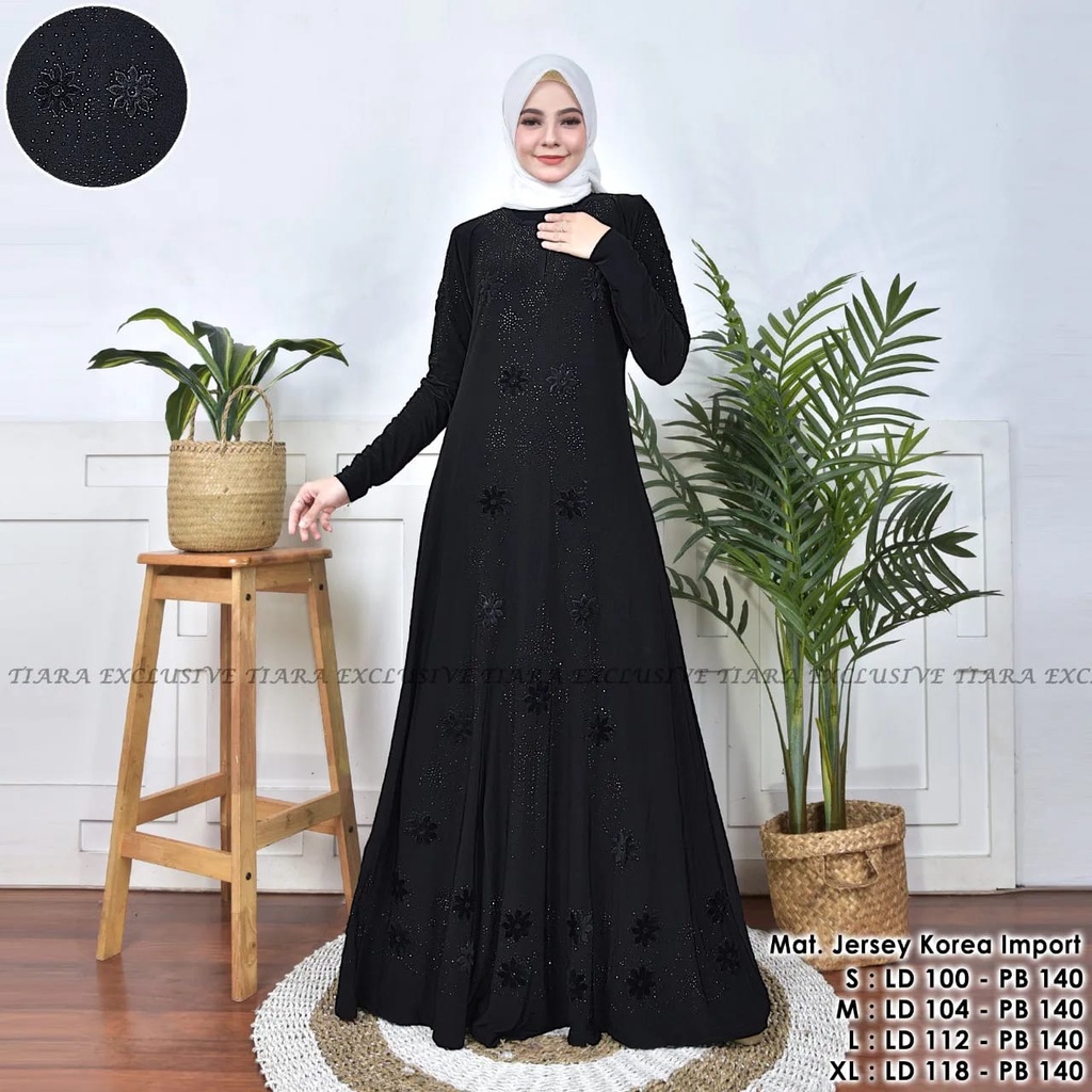 Ready Gamis Hitam Jersey Korea Premium//Baju Muslim Terbaru//Dress Wanita muslim/gamis Hitam Termurah/pakaian wanita/baju muslim/gamis/terbaru/termurah