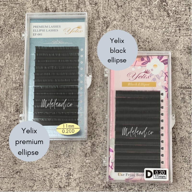 SUPER HALUS! YELIX PREMIUM ELLIPSE / BLACK ELLIPSE EYELASH EXTENSION SAMBUNG BULUMATA KOREA