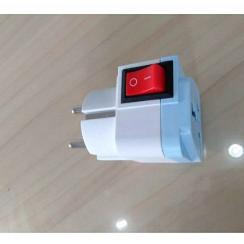 Steker Serbaguna Saklar On/Off Colokan 3 Kaki