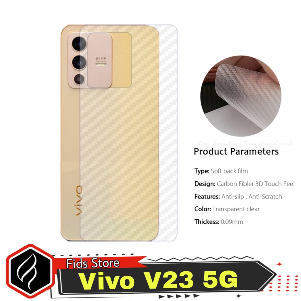 [PAKET HEMAT] 3in1 Vivo V23 5G Tempered Glass Bule Light Anti Radiasi Free Camera Glass &amp; Skin Carbon For V23 5G Paket 3 in 1