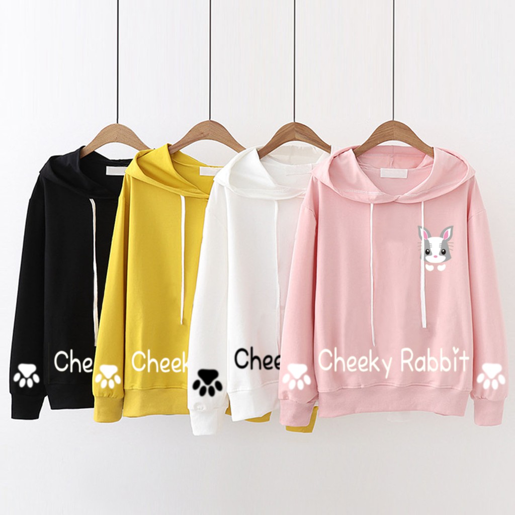Bess - Sweater Hoodie Wanita / Sweater Hoodie Murah CHEEKY RABBIT