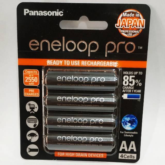 Battery panasonic eneloop pro AA  2550mAh 4btr-baterai eneloop pro AA