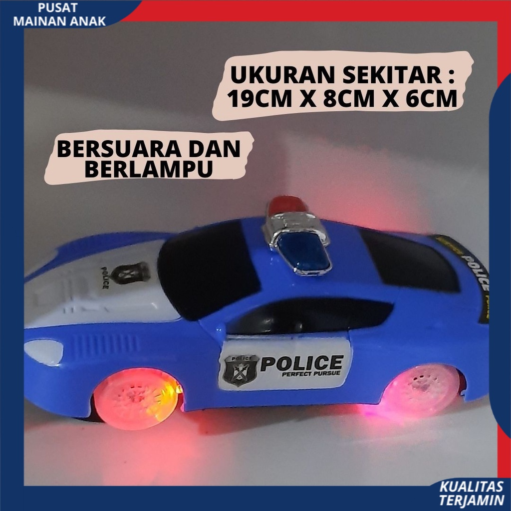 PROMO Mobil Polisi Ban Nyala Musik Lampu Jalan Baterai Police Car Mainan Anak Mobilan Polisi Baterai