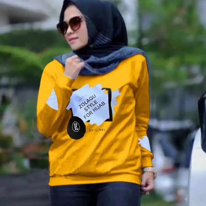 COLLECTION COOLS - BAJU ZOLAQU SF HIJAB WANITA KEREN TERBARU-KAOS DISTRO LENGAN PANJANG CEWEK TRENDY KEKINIAN DAN TERLARIS