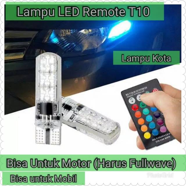 Lampu LED T10 Remote Rainbow Lampu Kota Motor Lampu LED Remote