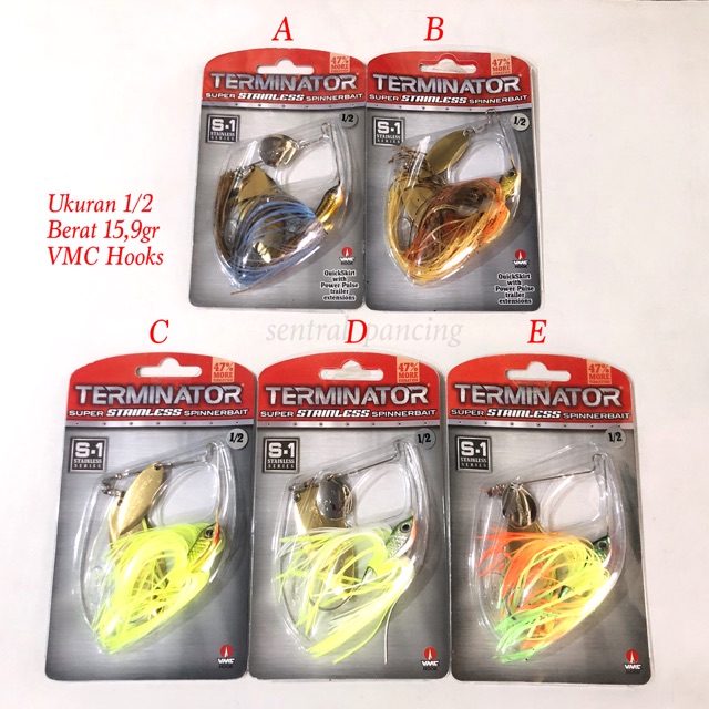 Umpan Spinner Bait Terminator 14gr Ukuran 1/2