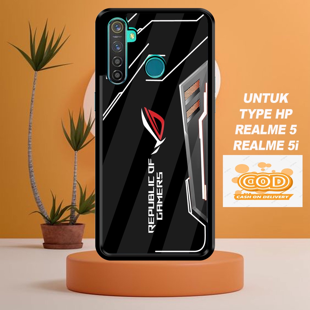 SRC - Case Realme 5 5i 5s Motif ROG sport game Casing Hardcase Glossy 2D Terbaru Silikon Softcase Ae