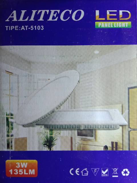 Led Panel Aliteco AT-5103 3w. Terang dan hemat daya