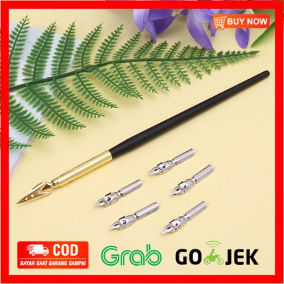

(BISA COD) Calligraphy Dip Pen (5nib)