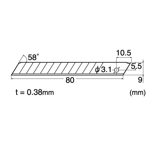 5Pcs ISI Cutter A-100 Kecil Refill Spare Blade Pisau Tajam