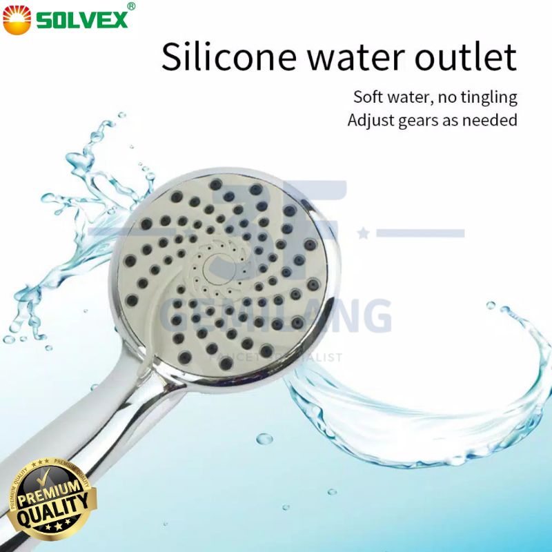 SOLVEX - HAND SHOWER SET MANDI WARNA CHROME HIGH QUALITY