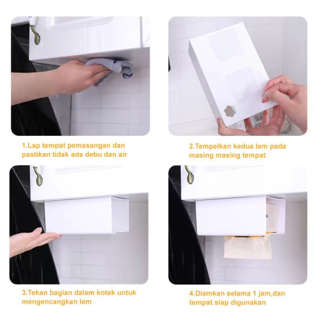 BB7 - Kotak Tempat Tissue Tempel Dinding / Tempat Kotak Tisu Tempel Dinding &amp; Toilet