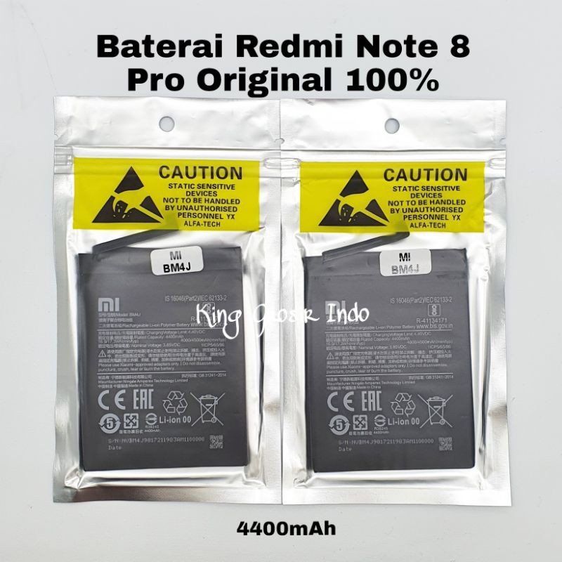 Baterai Xiaomi BM4J / BM 4J / Redmi Note 8 Pro Original 100% Battery