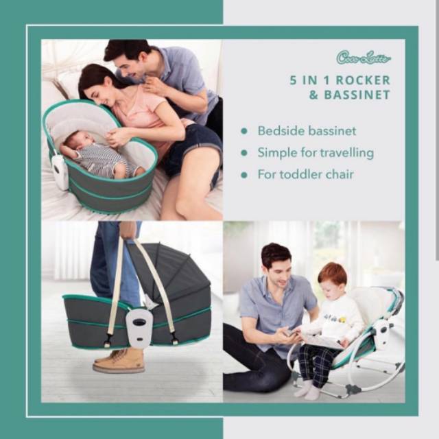 COCOLATTE WEELER 5in1 rocker &amp; basinet | BOUNCER BABY | AYUNAN BAYI