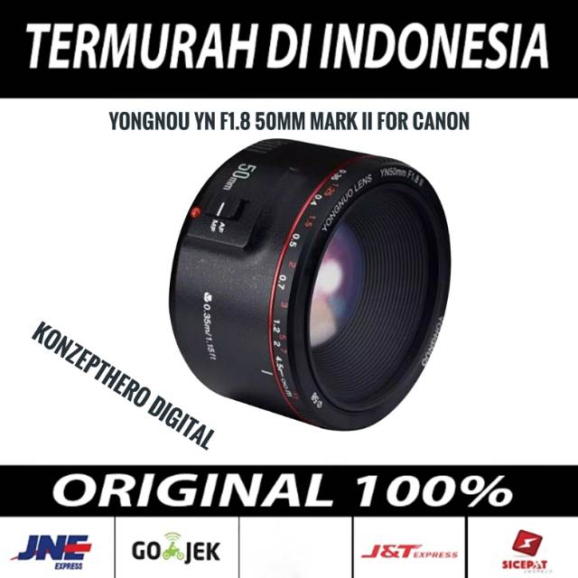 Lensa Fix Yongnou YN 50mm Mark II For canon Lensa Yongnou YN Lensa Fix