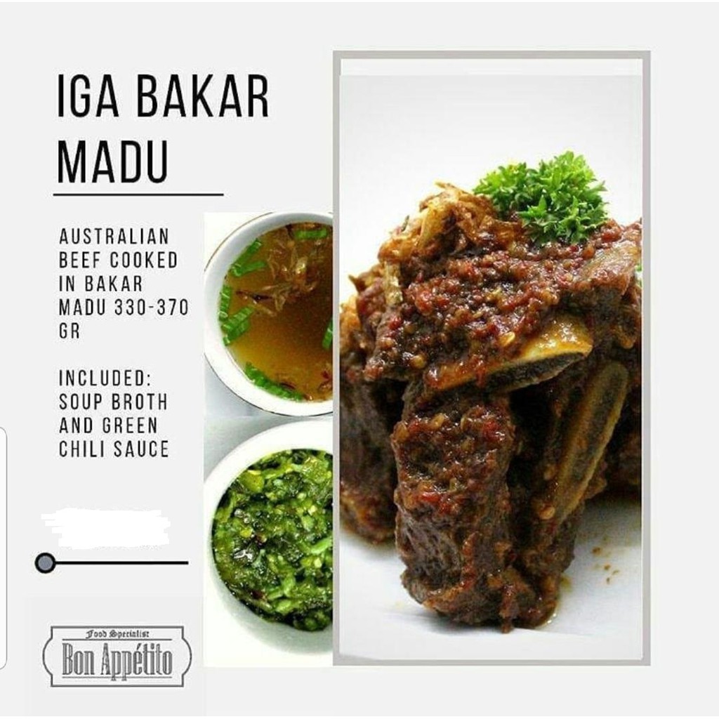 

Iga Bakar Madu Include Kuah & Sambal Hijau / Iga Sapi Halal / Ready To Cook