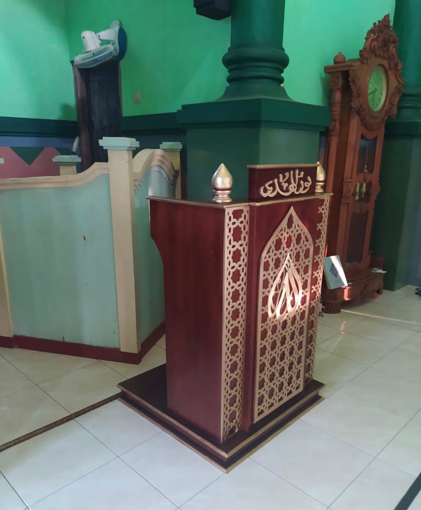 Mimbar Musholla Podium Minimalis Jati