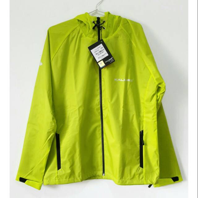 Kalibre EDGE 01 Jaket Lari Hijau Stabilo Neon Hoodie Outdoor Anti Air Water Resistant Running Jacket