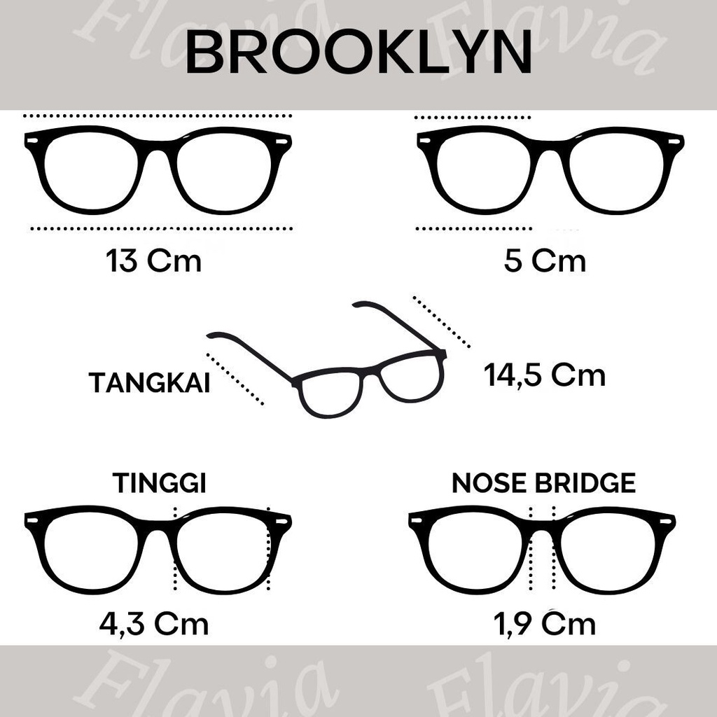 Flavia Eyewear - Kacamata Brooklyn Square Acetat (custom minus, photochromic, blueray, bluechromic dan photobrown)