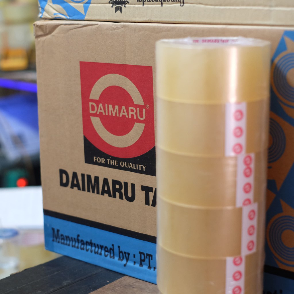 

LAKBAN DAIMARU ORIGINAL 48mm x 90yard ISOLASI 2" GROSIR LAKBAN MURAH DAIMARU ORI 200gr
