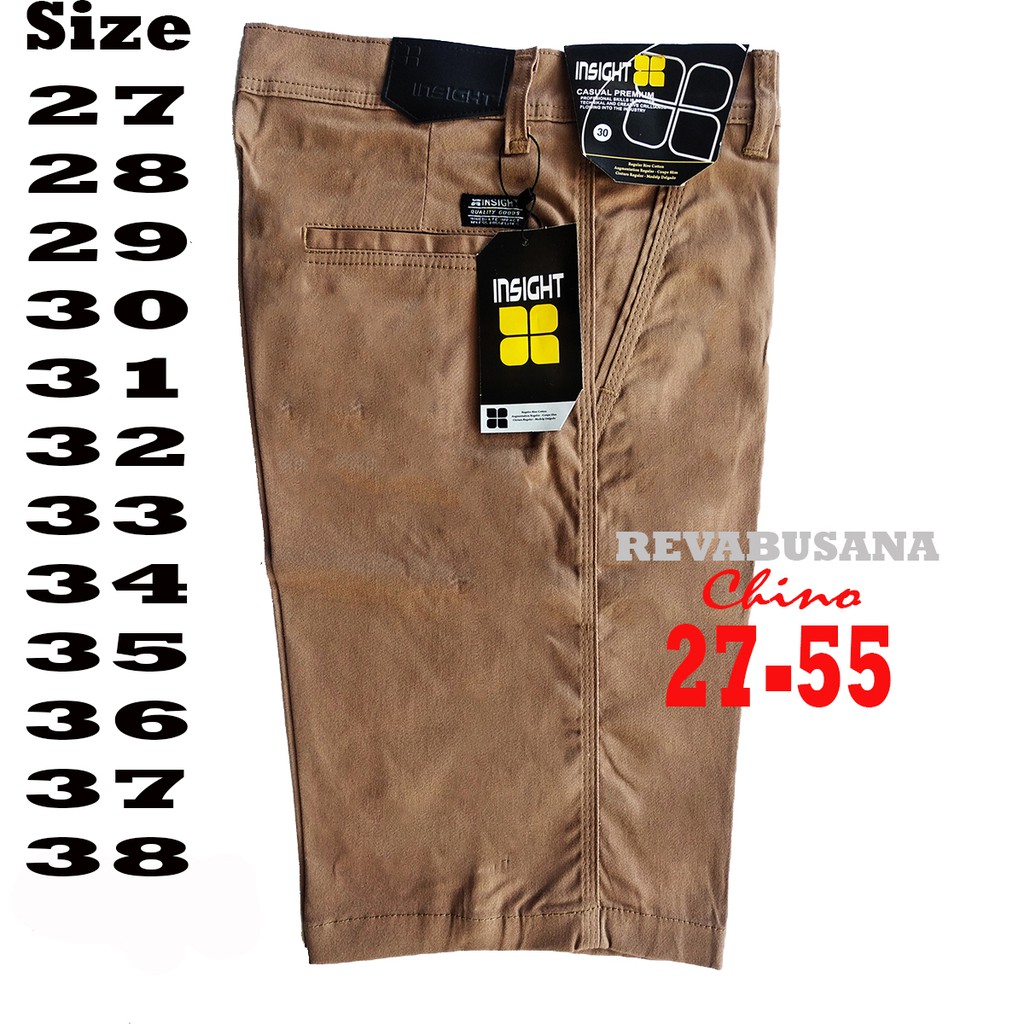 Celana Pendek Pria Chino Casual Distro Size 27-38 Harian Santai