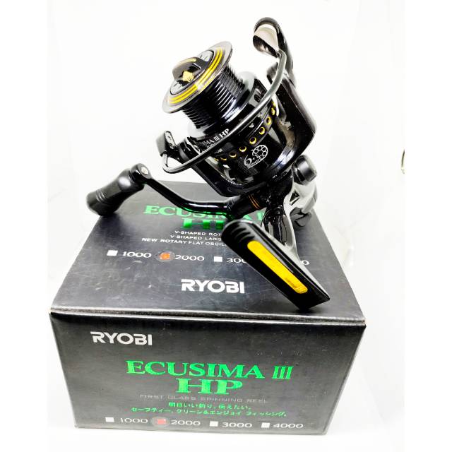 Reel Pancing Spinning Power Handle RYOBI ECUSIMA IiI HP 2000 ORI Katrol Kerekan Gulungan Senar